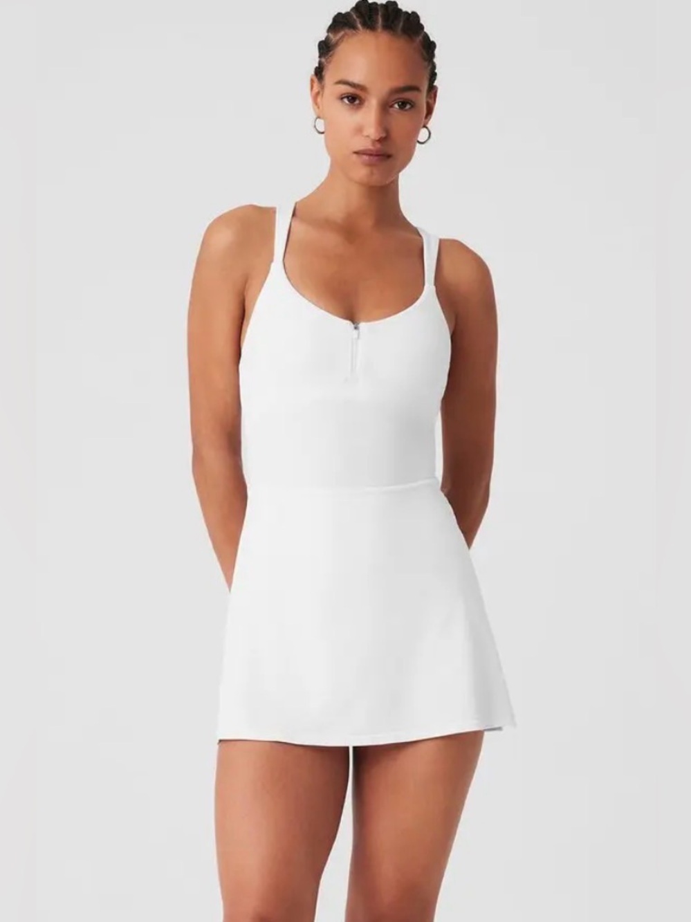 Alo Yoga Alosoft Showcase Dress - White - Size Small (Like New)